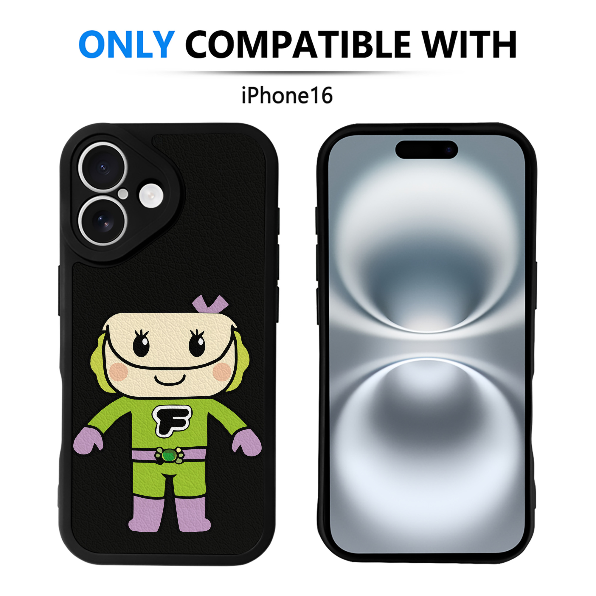 （画像用） アンパンマン Anpanman 【iPhone 16シリーズ対応】シリコンスマホケース（レザー調） 材質：シリコン